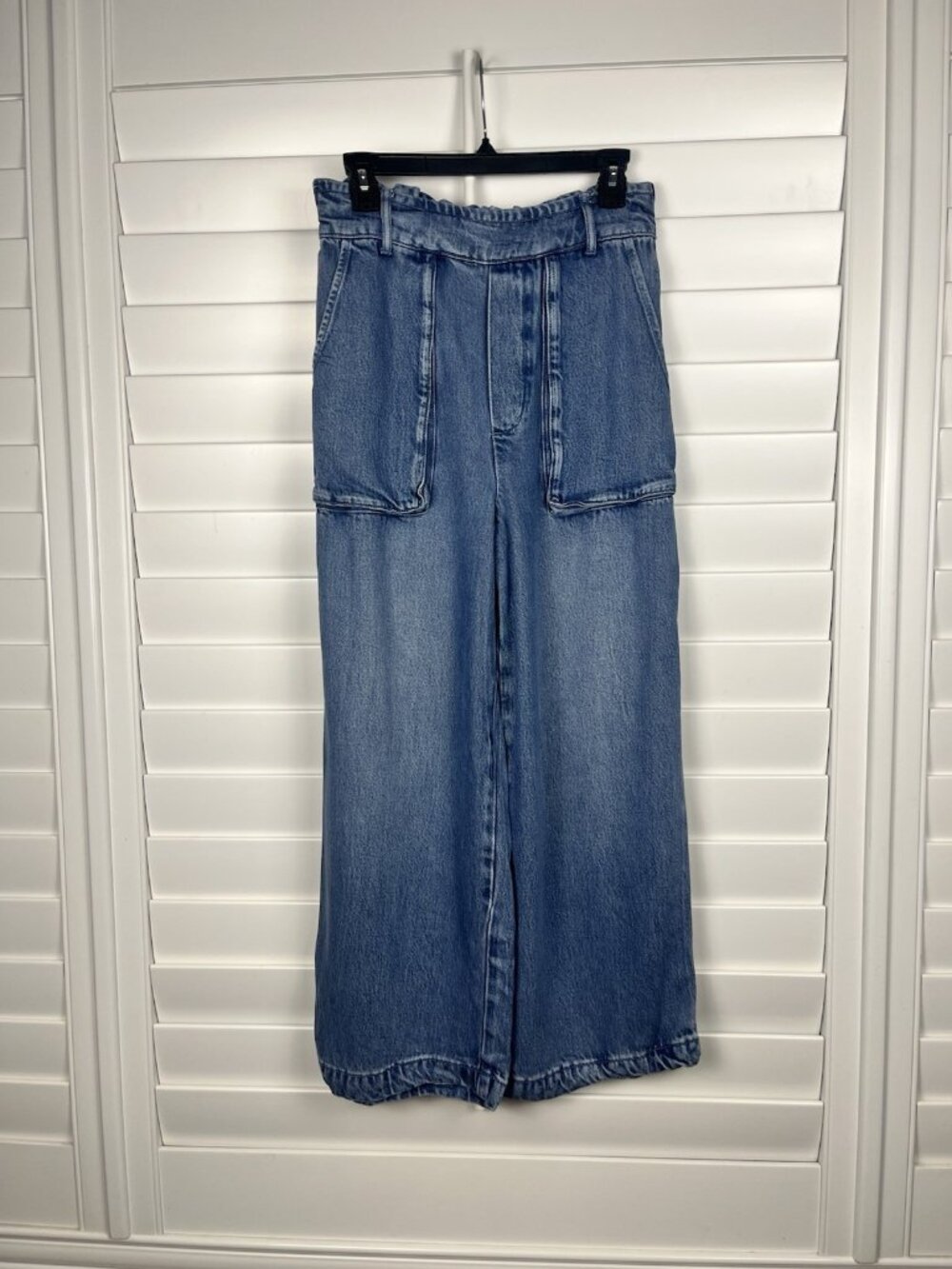 YFB Blue Lyocell Modal Wide Leg Paperbag Jeans Pants Women’s Medium